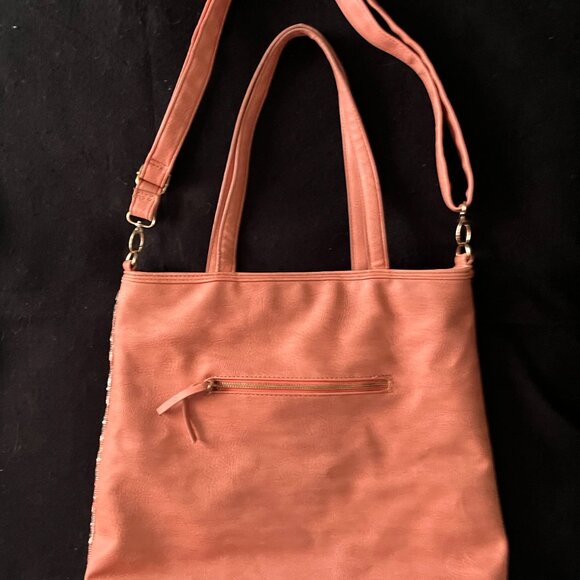 Bronze Sequin Adjustable Crossbody Purse/Tote* - Picture 9 of 10